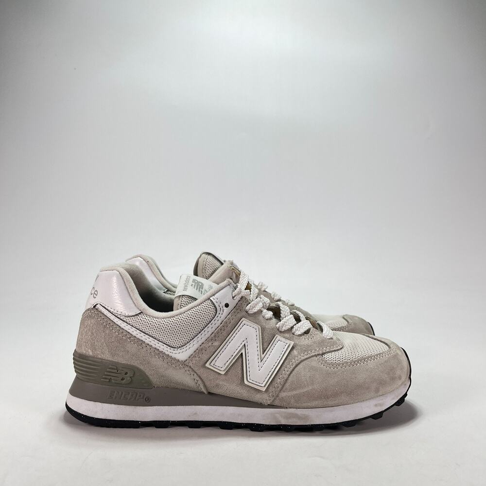 New Balance 574 Core Nimbus Grey White Casual Sneakers WL574EVW Women's Size 7.5
